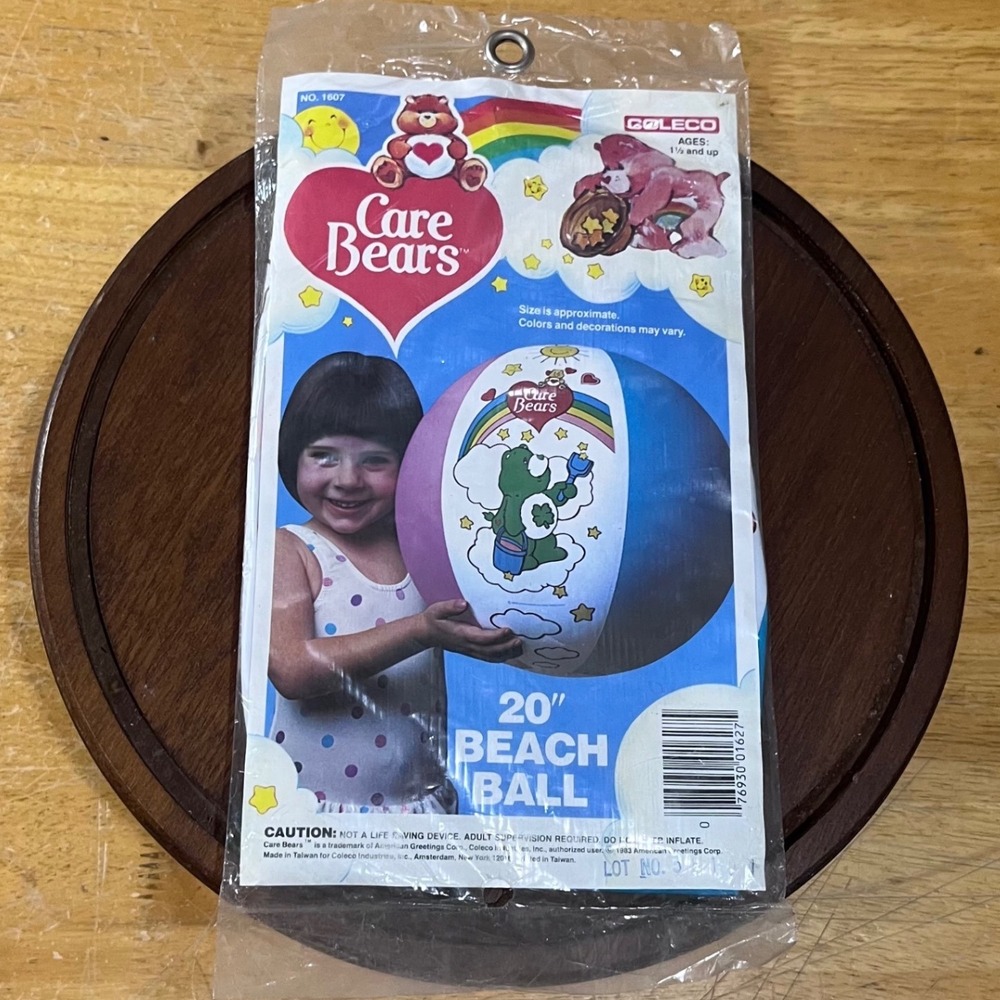 Vtg 1983 Care Bears 20" Beach Ball Coleco New Sealed 80s Retro‎ Kidcore Toy
